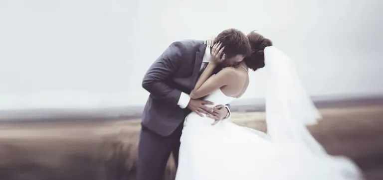 Foto eines Hochzeitpaar